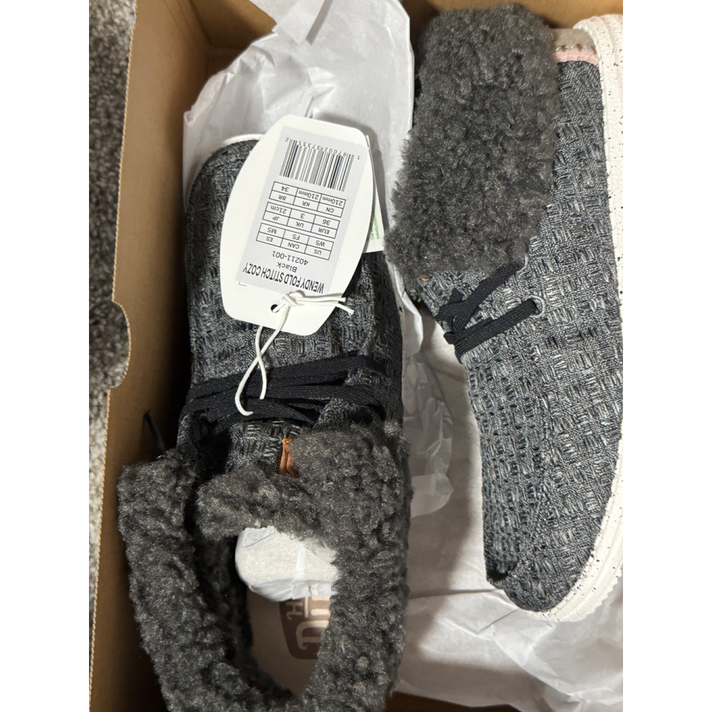 New HEY DUDE Wendy Fold Stitch Cozy Shoes, Slipper Size 5 - Picture 5 of 8